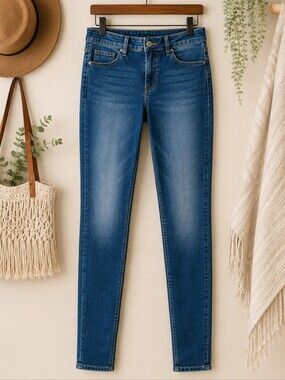 Silver Jeans Plus Size 24: Suki Skinny Jeans in Classic Blue